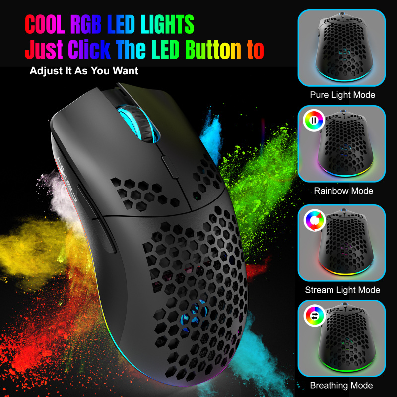 Wired+2.4G+Bluetooth 5.3 the third mock examination game mouse